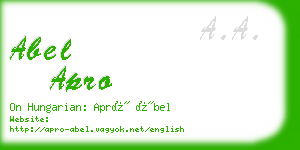 abel apro business card